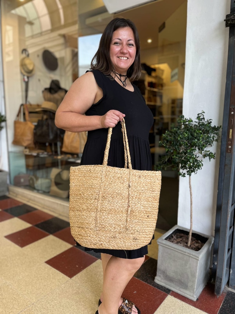 Bolso Yute Trenzas Natural