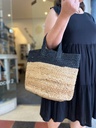 Bolso Yute comb/Natural y Negro