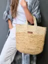 Bolso Yute comb/Blanco y Natural
