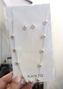 Conjunto Aros y Collar Esferas Plata Cadena Eslabones