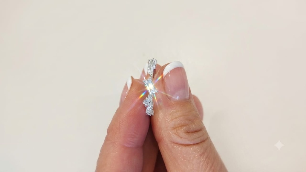 Anillo Plata 925 y Cristales Swarovski