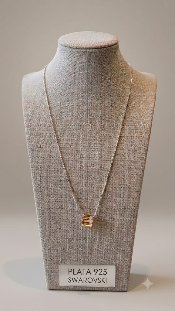 Collar / Cadena Cristal Swarovski Ámbar   