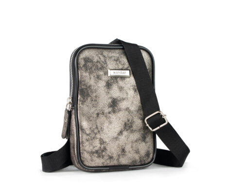 Bandolera Mini Bags Man Ray Negro Metalizado