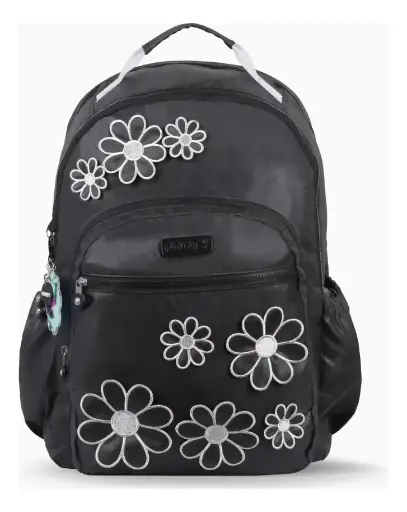 [7568] Mochila Margarita Negra (Footy)