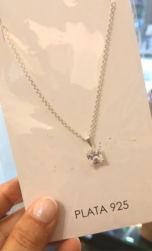 [C7013] Collar Cristal Cuadrado Swarovski (42cm)  