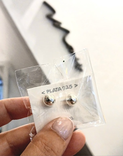 [A1040] Aros Perla Plata