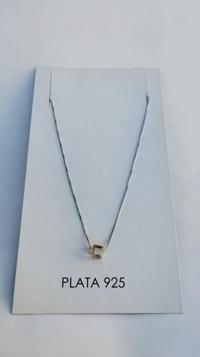 [C7015] Collar Cubo Ambar Cristal Swarovski (40cm)  