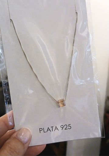 [C7015] Collar Cubo Ambar Cristal Swarovski (40cm)  