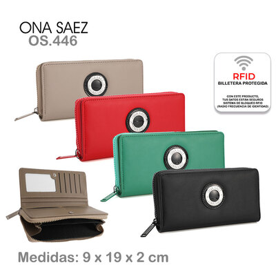 [4892306508175] Billetera De Dama Ona Saez - Cuero Ecológico - (OS-446)