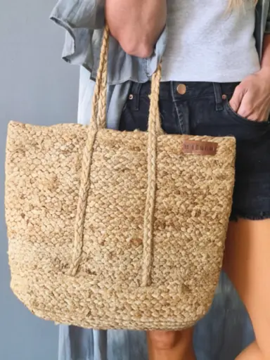 [INBOLNAT] Bolso Yute Trenzas Natural